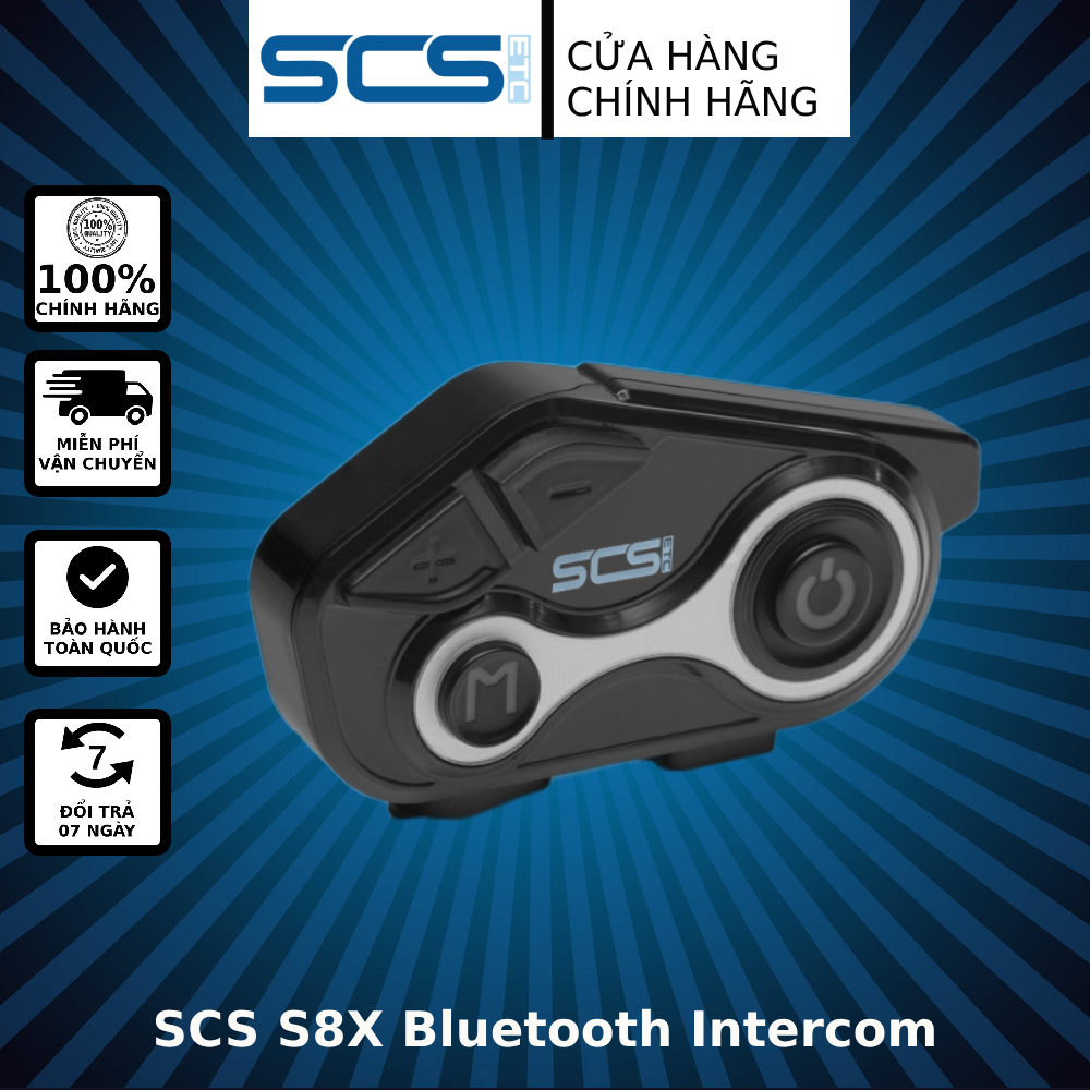 Helmet headset Bluetooth intercom SCS S8X