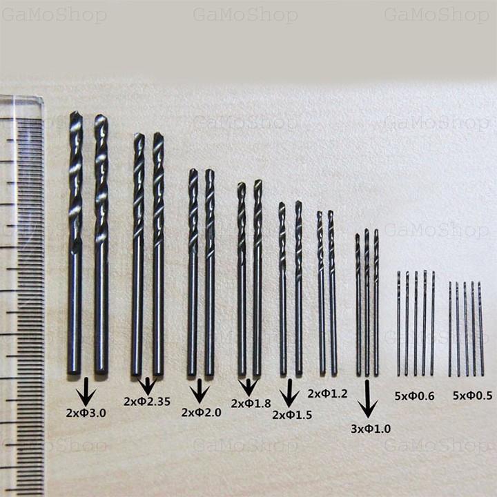 [HCM]Bộ 25 mũi khoan mini dùng cho máy khoan mài mini