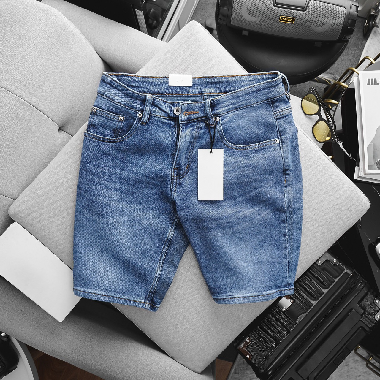 Quần short jean nam size từ 55-130kg co giãn slimfit VNXK cao cấp