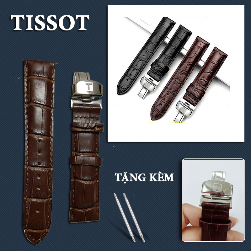 Dây đồng hồ Tissot da cá sấu size 20mm siêu bền