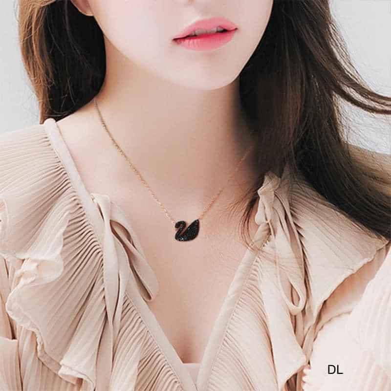Dây chuyền bạc Ý mặt Thiên Nga Đen