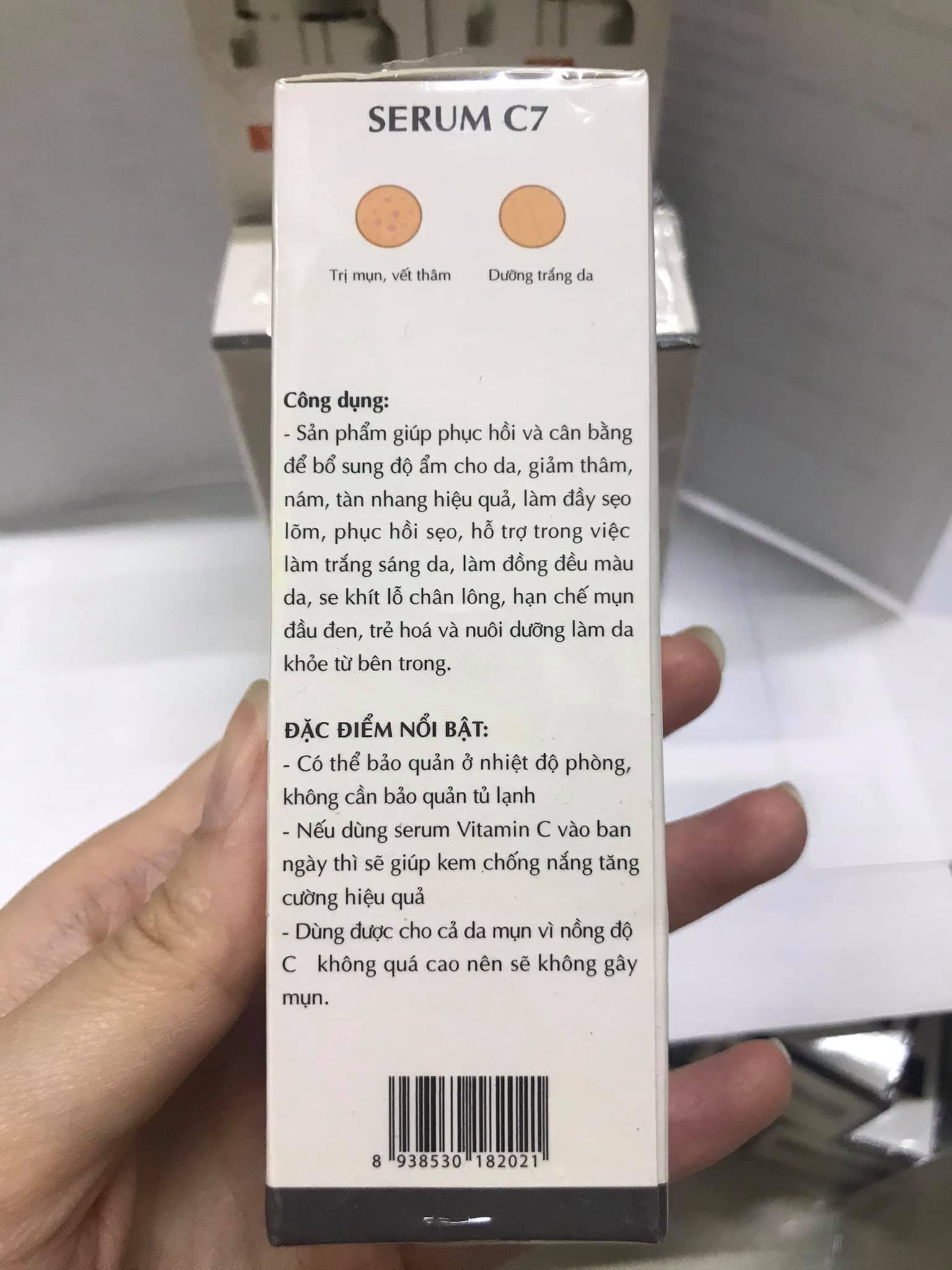 [TẶNG SRM DƯỠNG ẨM] SERUM DƯỠNG DA VIATMIN C - C7
