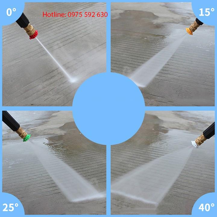 Combo 4 béc rửa xe cao áp 0,15,25,40 độ