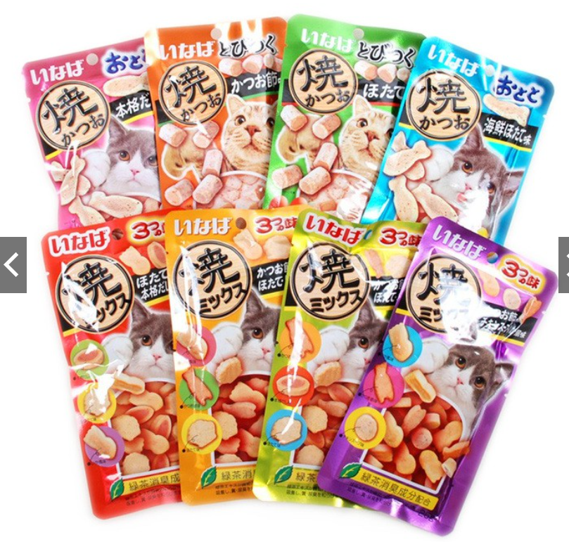 Snack/ bánh thưởng INABA cho mèo gói 25g