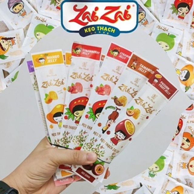 Gói 320g kẹo thạch zai zai dài