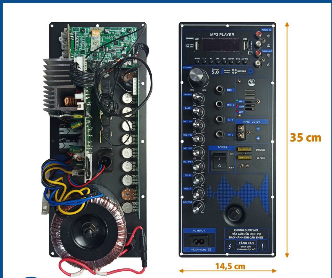 Bình Loa Kéo 12v - 20A/14A Mạch CS Lớn