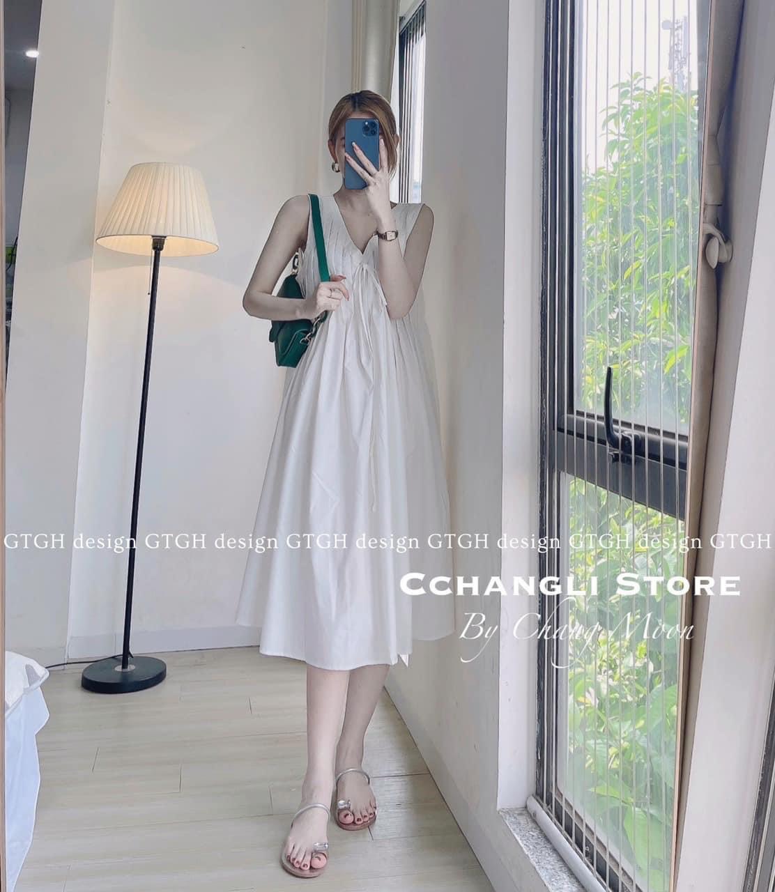 Vát sát nách - đầm baybedoll cổ tim dập ly chất thô nến, đủ màu, hàng chuẩn bán tttm