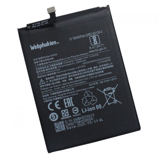 Pin Webphukien cho máy Xiaomi Redmi Note 8/Redmi 8/Redmi Note 8 Pro/Redmi Note 8T/Redmi 9/Redmi 9C/Redmi 9A/Redmi 9T/Redmi 10X 4G/Redmi Note 9 4G/Redmi Note 9 Pro Max/Redmi Note 10X 4G