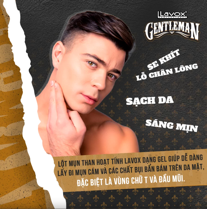Mặt Nạ Lột Mụn Than Hoạt Tính Lavox Gentleman Giúp Sạch Mụn Và Mịn Da