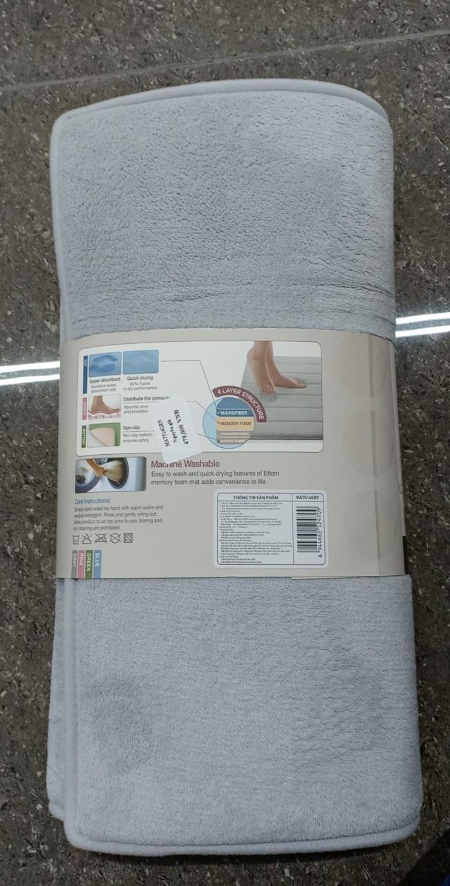 Thảm chùi chân Lock&Lock Memory Foam MAT cực êm màu xám ghi