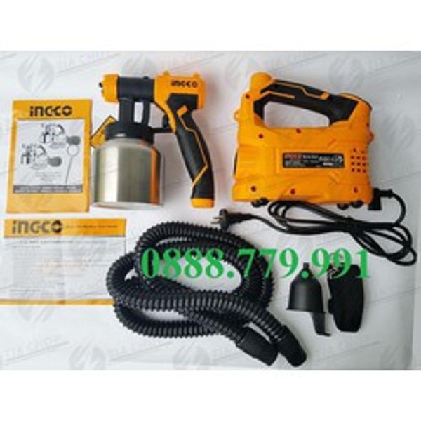 MÁY PHUN SƠN DÙNG ĐIỆN INGCO 500W SPG5008-2 ( Hộp Chưa Sơn Chất Liệu Nhôm)