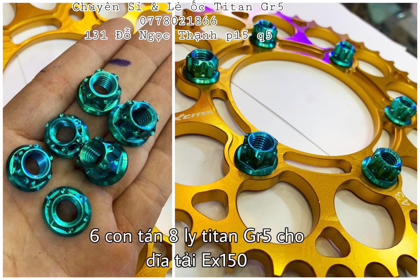 (Bộ 6 con) Tán 8li hở cho tán đĩa tải Ex150  tán đĩa