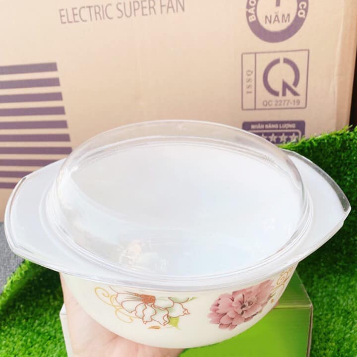 Thố Opal Nắp Thuỷ Tinh Cao Cấp