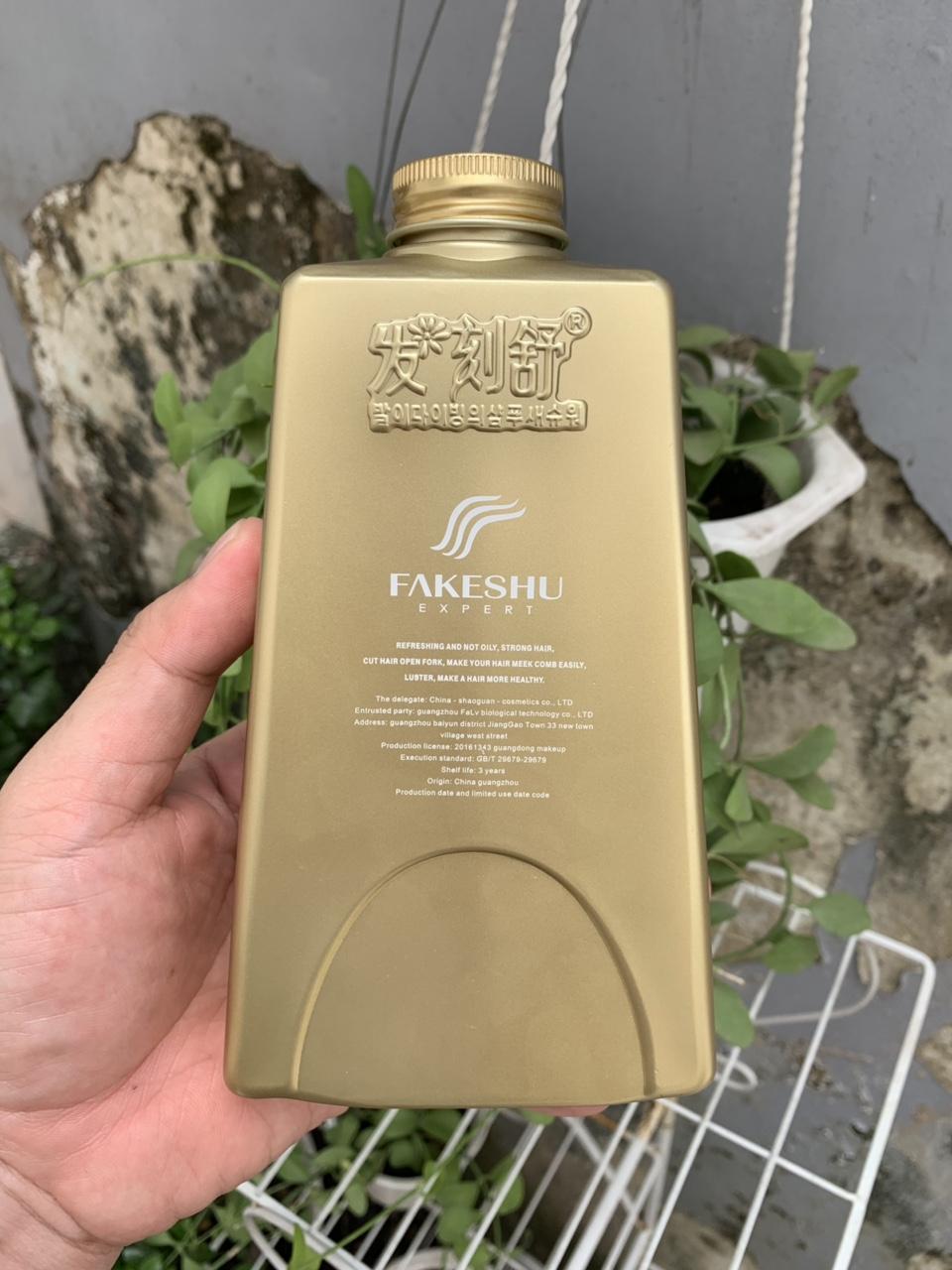 [HCM]Hấp Tóc Mềm Mượt Fakeshu Gold 618ml (Mẫu Mới)