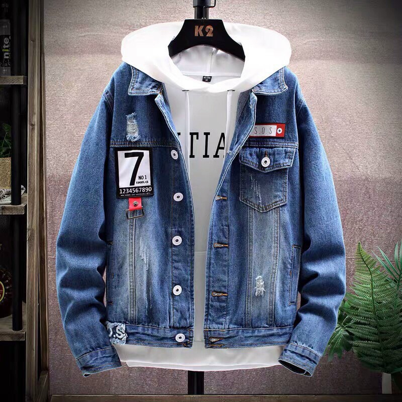 [HCM]Áo khoác jean nam form chuẩn Hàn Quốc áo khoác denim nam chất vải cực đẹp thiết kế năng động thời trang Binstore94 BS384