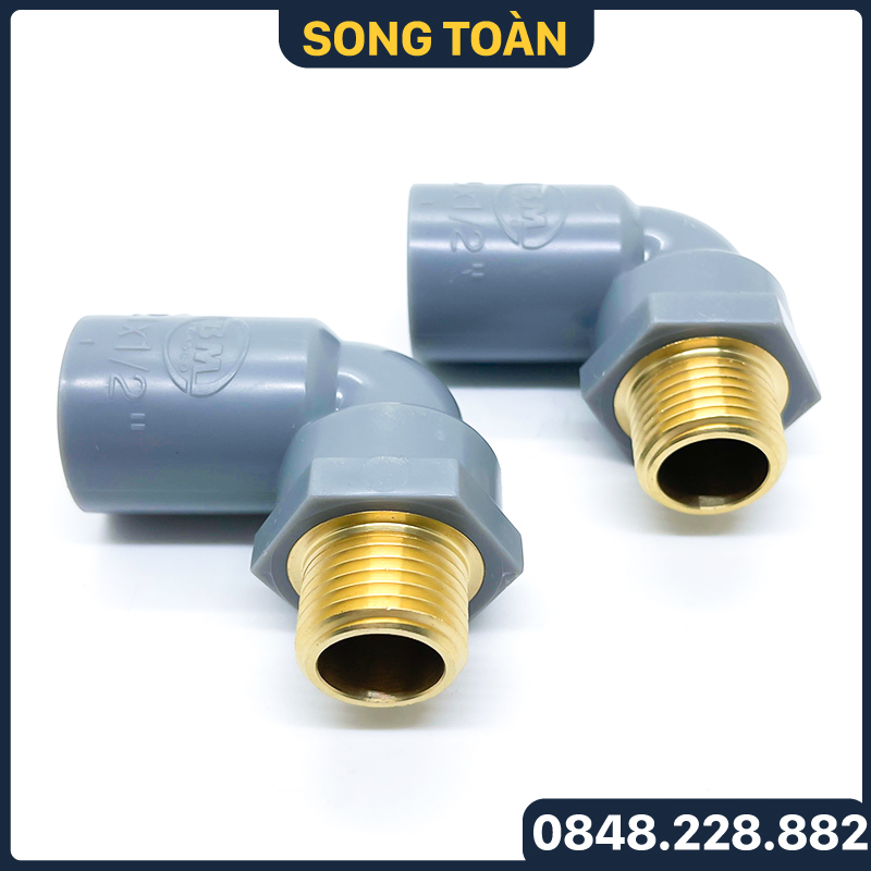Co ren ngoài bình minh, nối co ren ngoài đồng thau nhựa bình minh 21 27