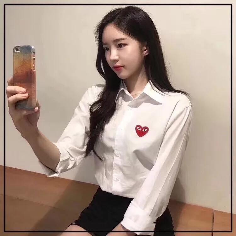 Áo Sơ mi Thêu Tim Nam, nữ  cao cấp