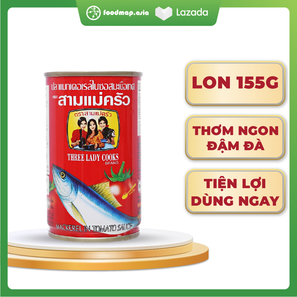 Cá hộp 3 cô gái thái lan - cá nục sốt cà chua - lon 155g