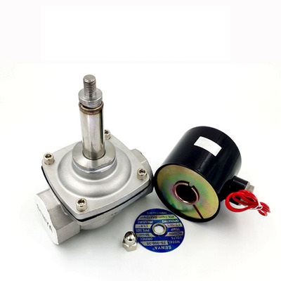 Van điện từ INOX phi 21mm DN, thường đóng 12v 220v-(Đầu coil nhập XỊN).
