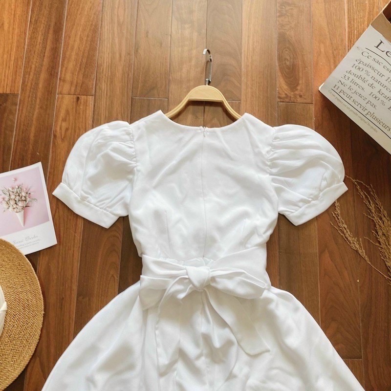 Đầm lệch tà chéo eo 2 màu