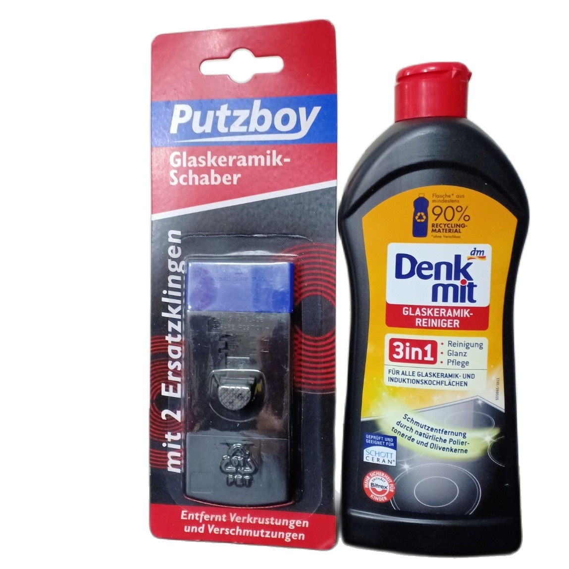 dụng cụ vệ sinh bếp + chai dung dịch vệ sinh bếp dekmit ( Nước vệ sinh bếp Denkmit)