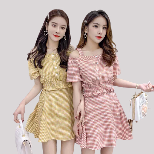 Bộ Jumpsuit Nữ Caro 2 Dây Thời Trang Kiểu Mớir J 059