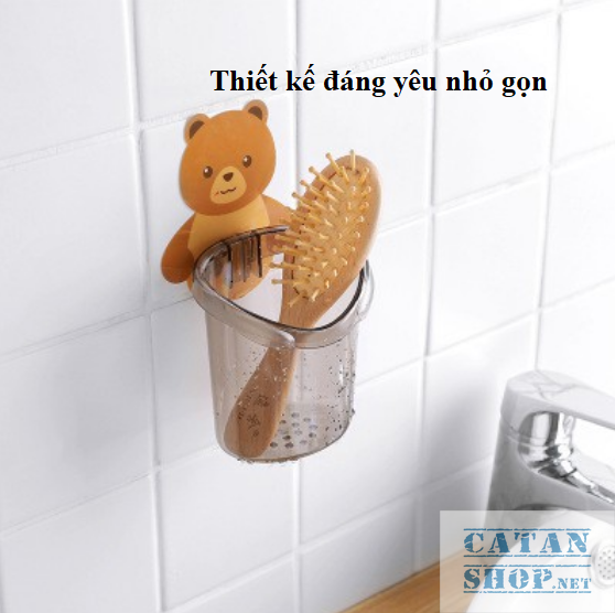 Cup container Cup toothbrush toothpaste wall stickers bear shape cute, cup wall stickers home bathroom cute bear gd442-lygau