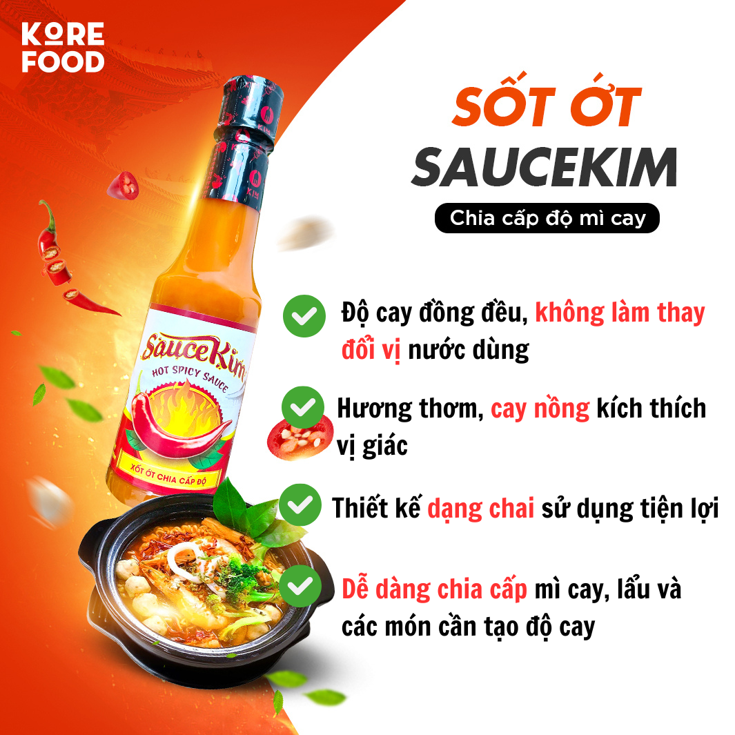 ỚT 7 CẤP ĐỘ MÌ CAY HÀN QUỐC 335gr