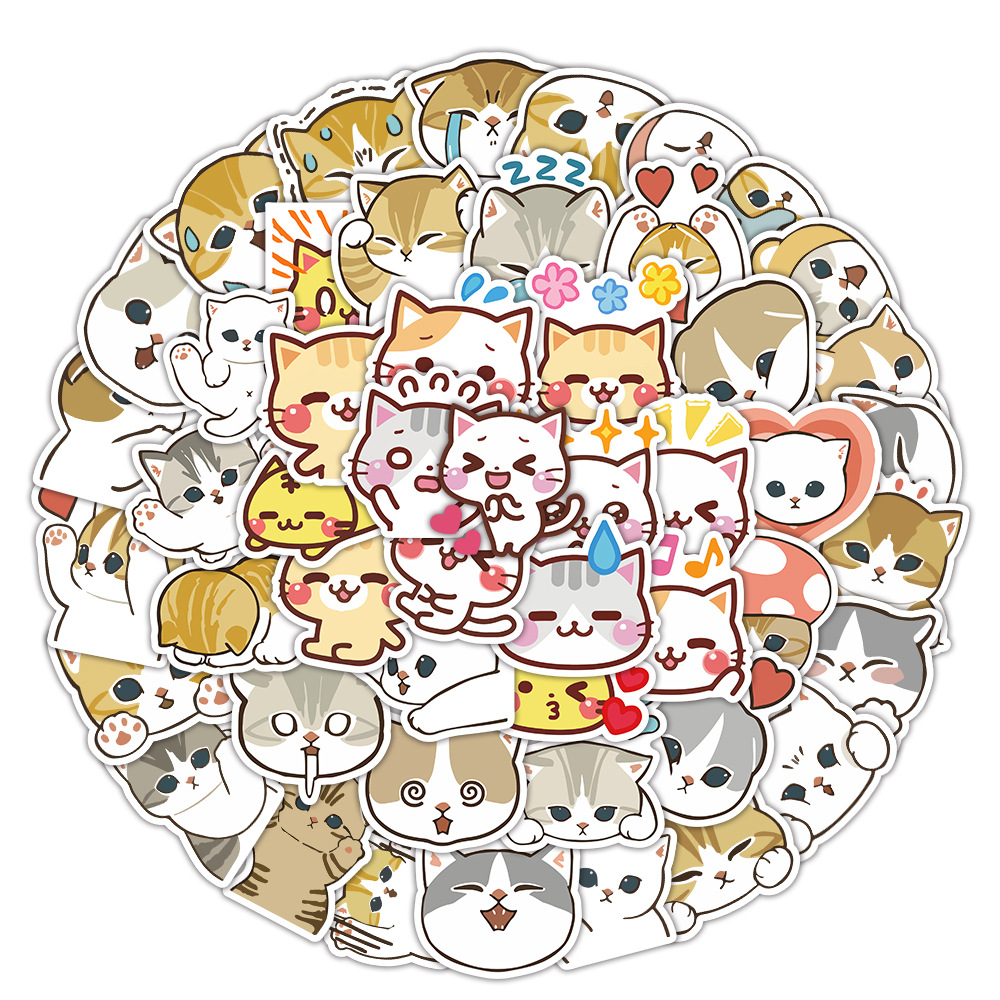 Sticker hình dán mèo con dễ thương mới nhất 2023