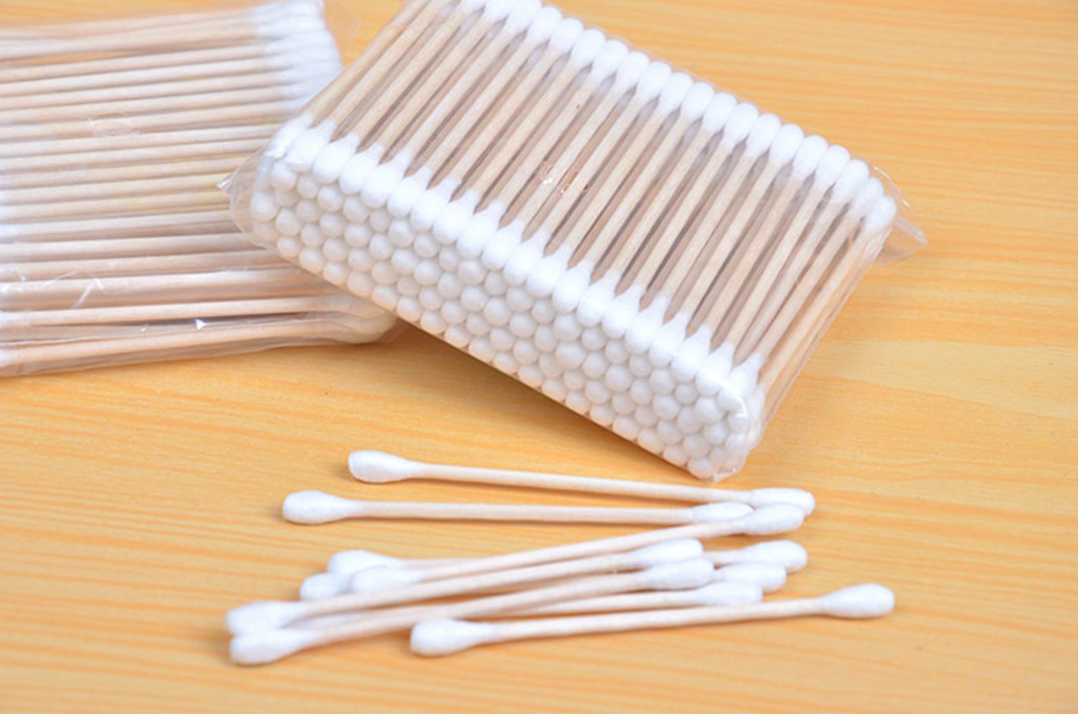 [HCM]Tăm Bông Thân Gỗ Đa Dung 100 Que - H001