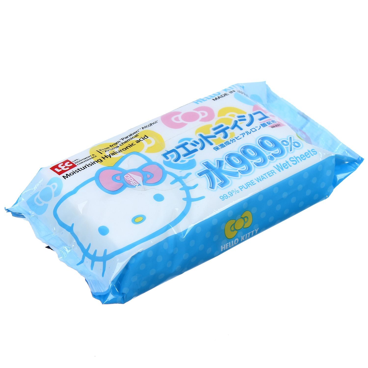 [HCM]Combo 3 bịch khăn ướt Lec Hello Kitty 80 tờ