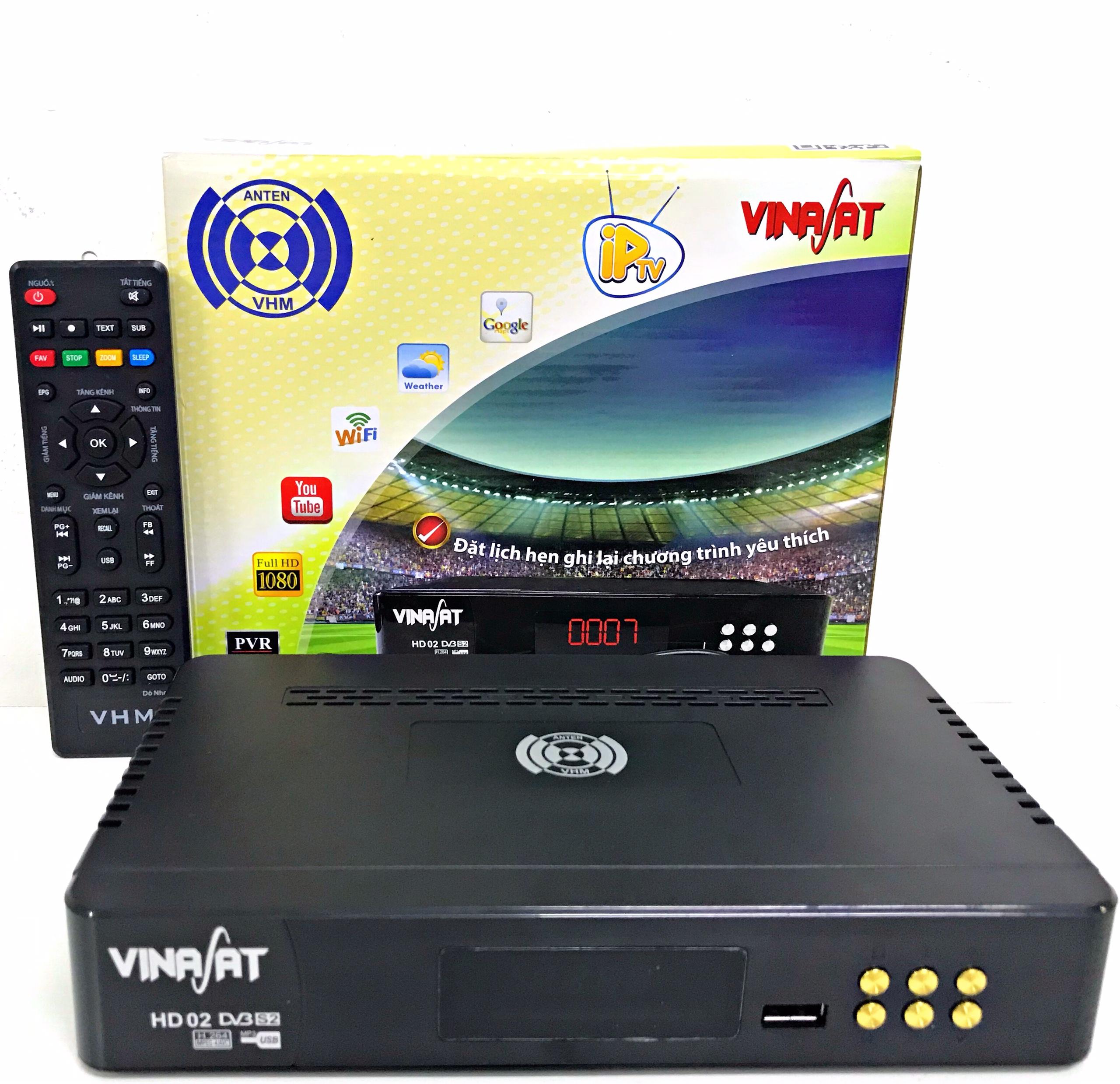 Đầu thu Truyền Hình Vệ Tinh Vinasat HD-02 dùng chảo (THVL1,2, ANTV, TTXVN,.HD Miễn Phí)