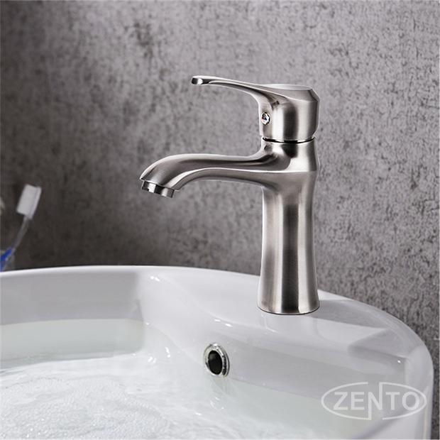Vòi chậu lavabo nóng lạnh inox304 Zento SUS3302