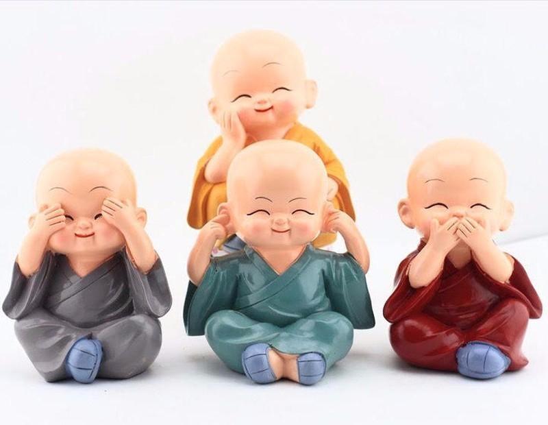 Tượng 4 chú tiểu. bịt mắt, bịt tai - Tượng 4 không