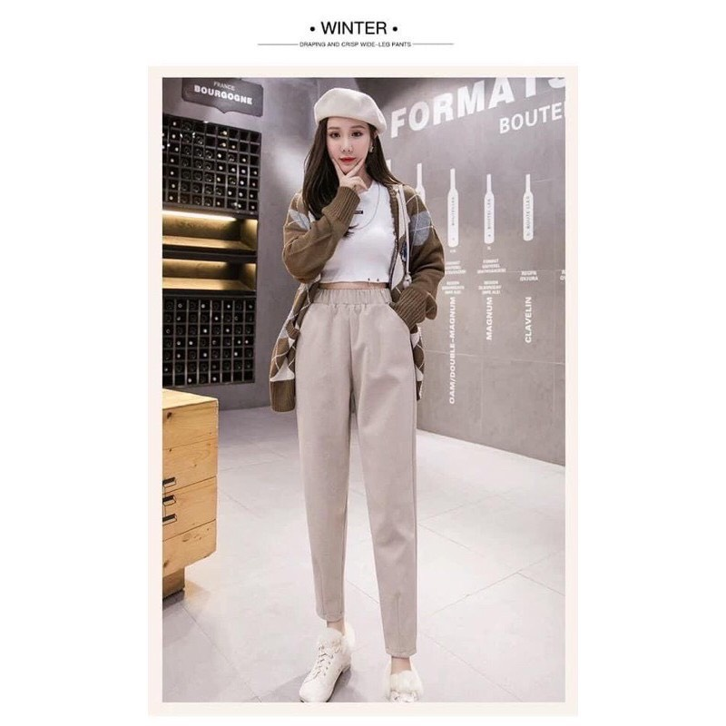 QUẦN BAGGY DẠ CHUN LY GẤU BEEMIT SIÊU HOT