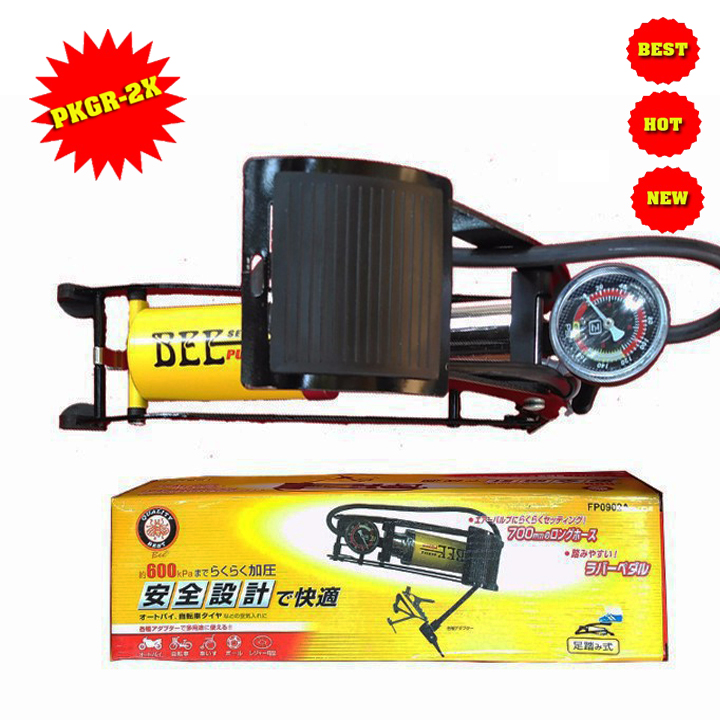 [HCM]Bơm hơi đạp chân mini siêu tiện lợi nhỏ gọn cho ô tô - xe máy bơm xe máy bơm xe đạp bơm lốp ô tô BƠM BEE 1 ỐNG - Shop Hung Phat