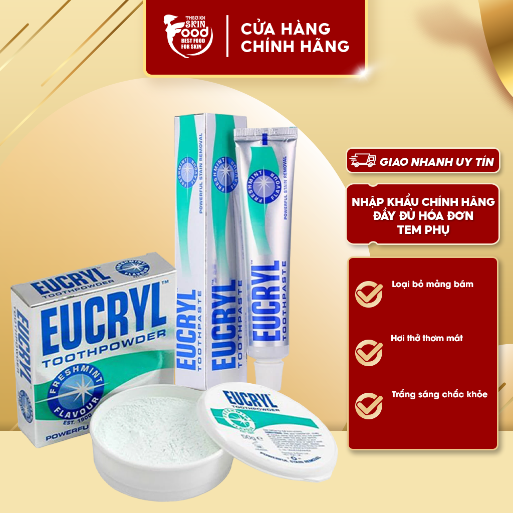 Sản Phẩm Tẩy Trắng Răng Anh Quốc Eucryl Freshmint