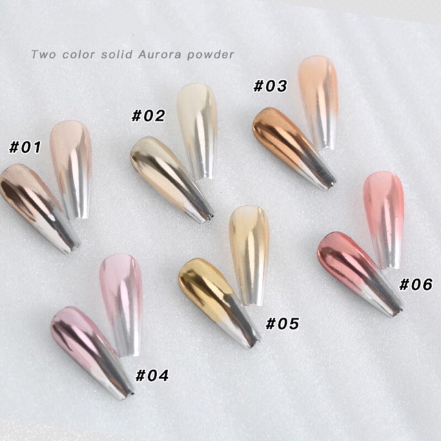 Bột tráng gương omber trang trí nail mới