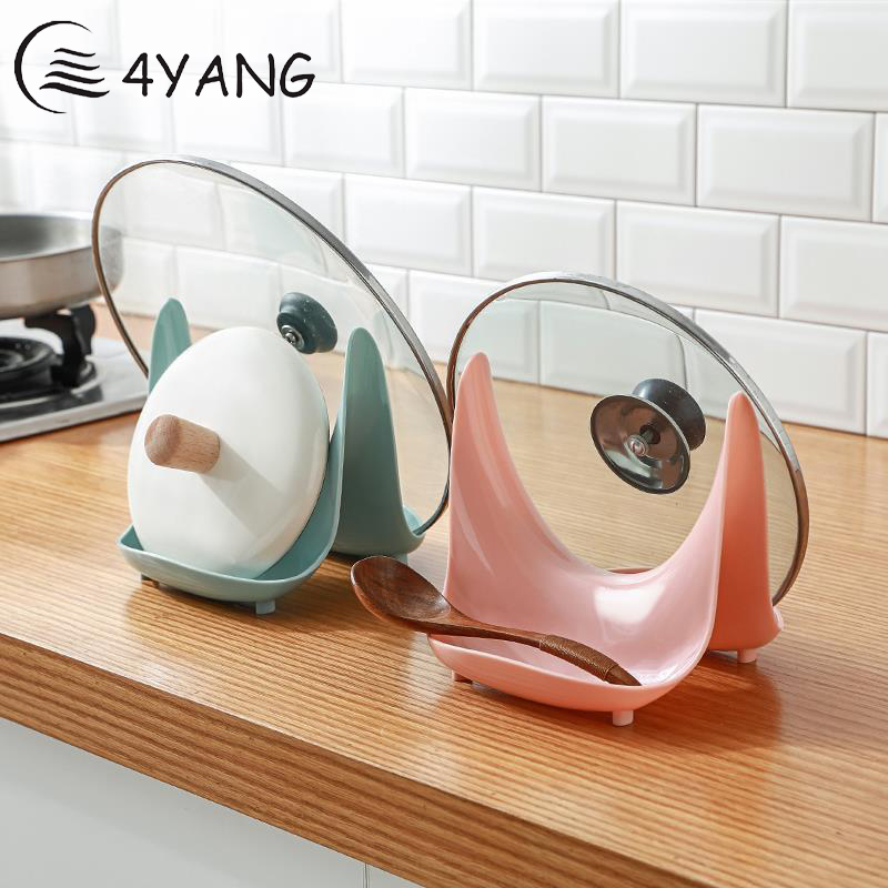 Giá Để Nắp Nồi Nhà Bếp Giá Đỡ Nắp Nồi Đa Năng Gia Dụng Không Cần Đục Lỗ Giá Đỡ Ngồi Giá Nhựa Giá Để Đồ