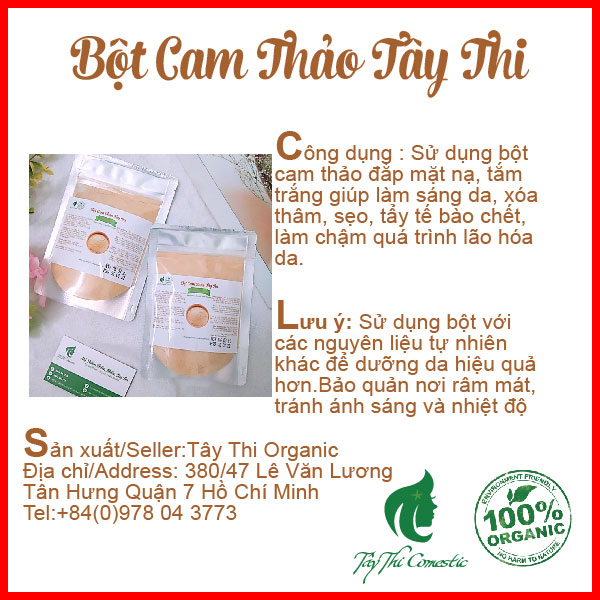 Bột Cam Thảo Nguyên Chất Tây Thi Gói 100 gram