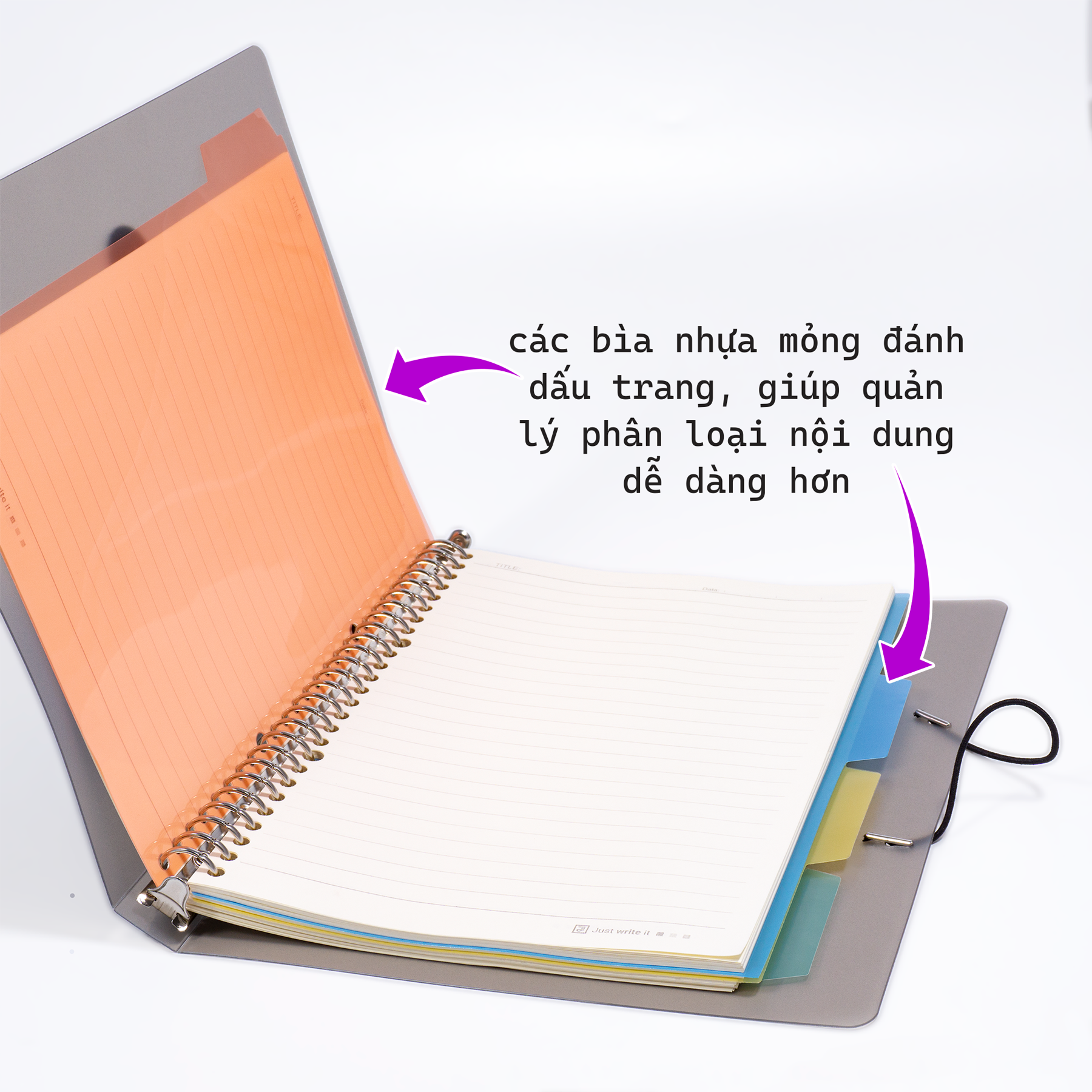 Sổ Còng Binder Aibasic A4 30 chấu, làm sổ tay planner, văn phòng phẩm FUTUREBOOK.