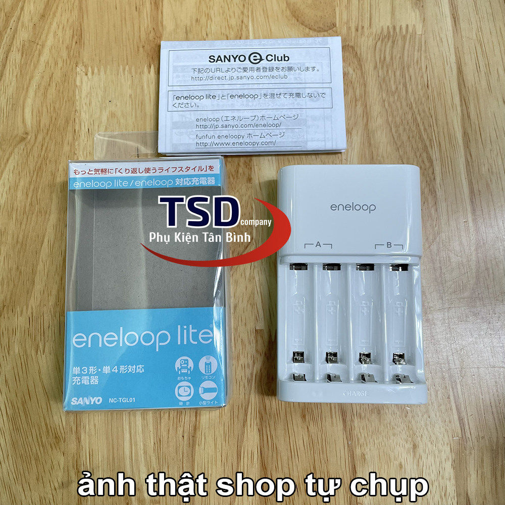 Eneloop Lite Quick Charge Dock Charger Genuine AA, AAA Batteries
