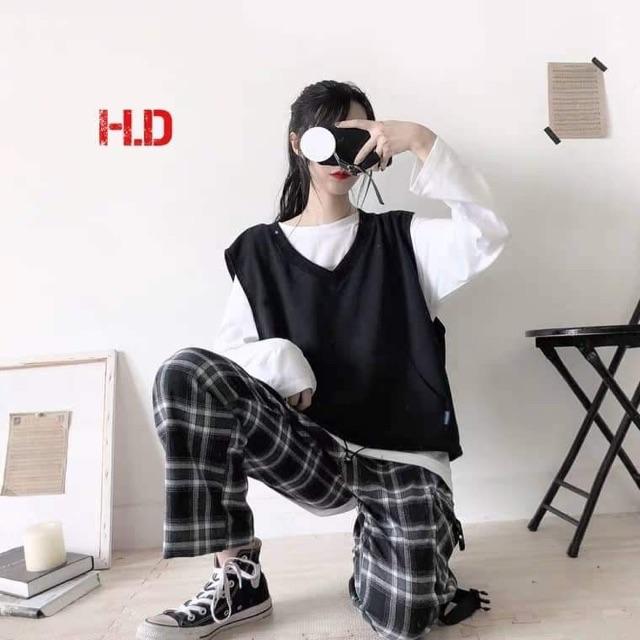 Sét áo gile+áo thụng tay dài H&Đ