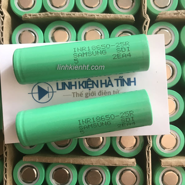 Cell pin samsung 18650 25r dung lượng 2500mah dòng xả 30a hoàn toàn mới