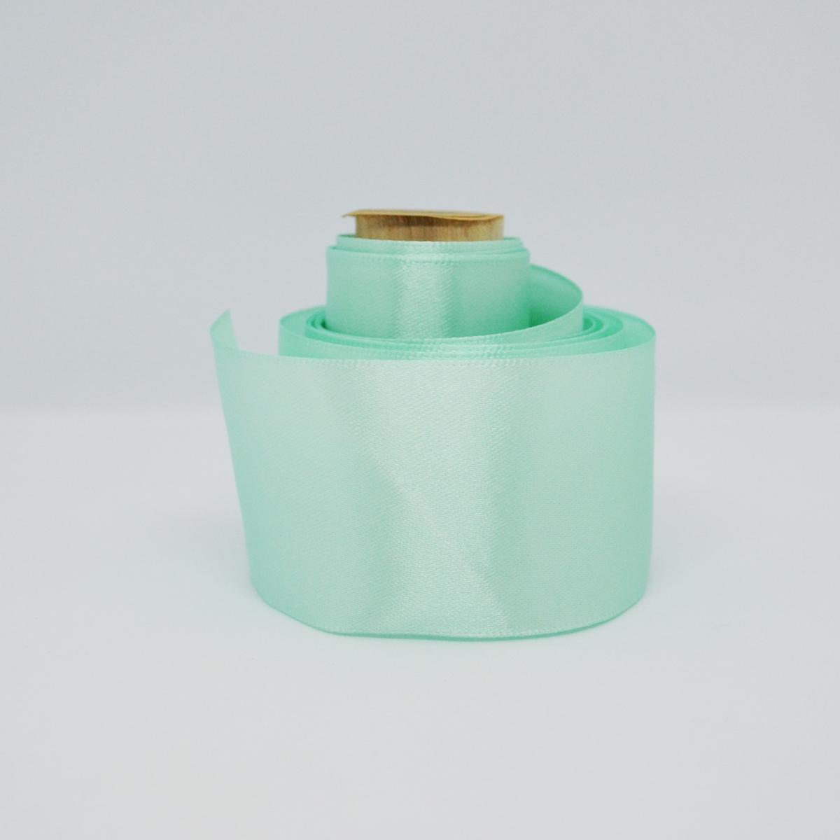 Cuộn 3m ruy băng lụa 4cm xanh