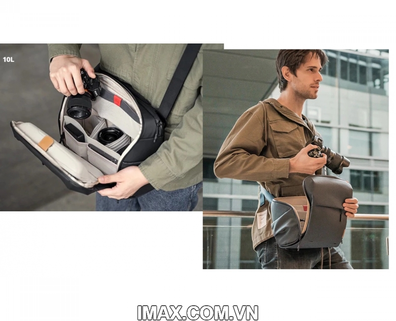 TÚI MÁY ẢNH PGYTECH ONEGO SHOULDER BAG 10L (OBSIDIAN BLACK)