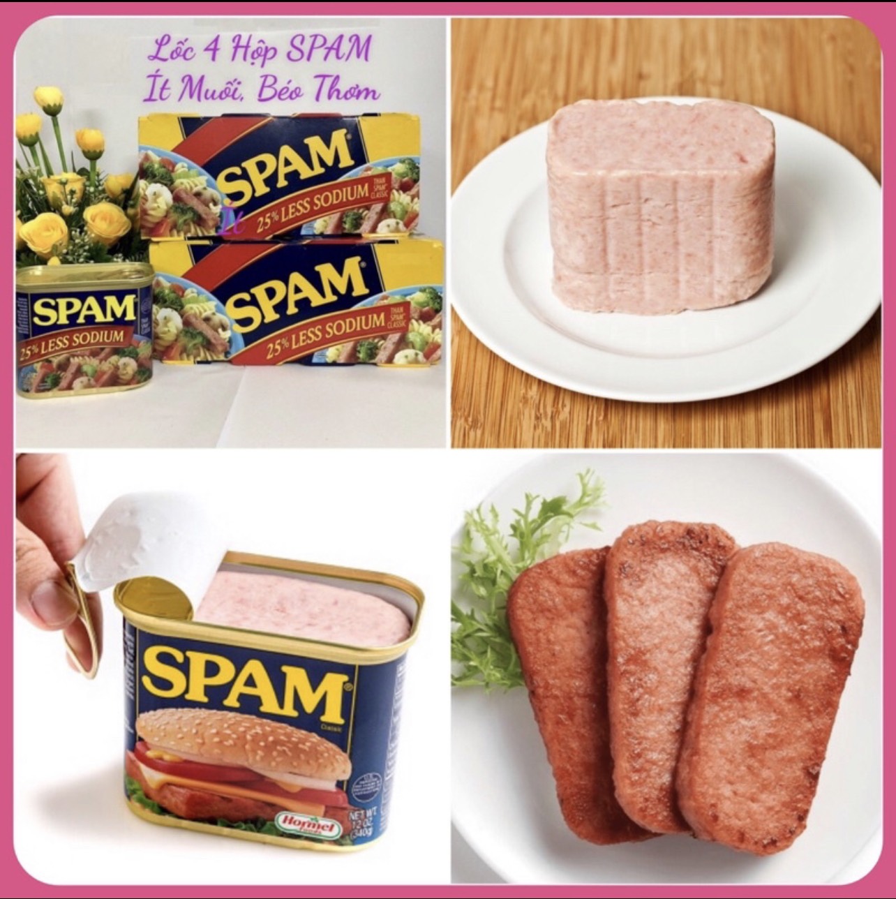 Thịt hộp SPAM của Mỹ 340g ( ít mặn) (Date 2025)
