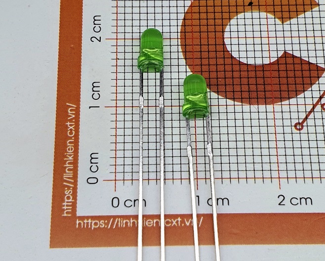 LED 3mm xanh vàng (20c)