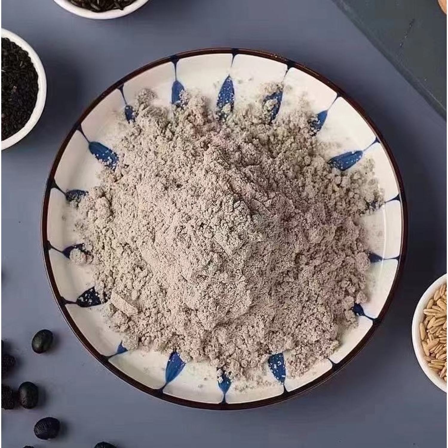 Hộp bột cháo đậu đen mè đen óc chó mới 500g (Mã: D9)