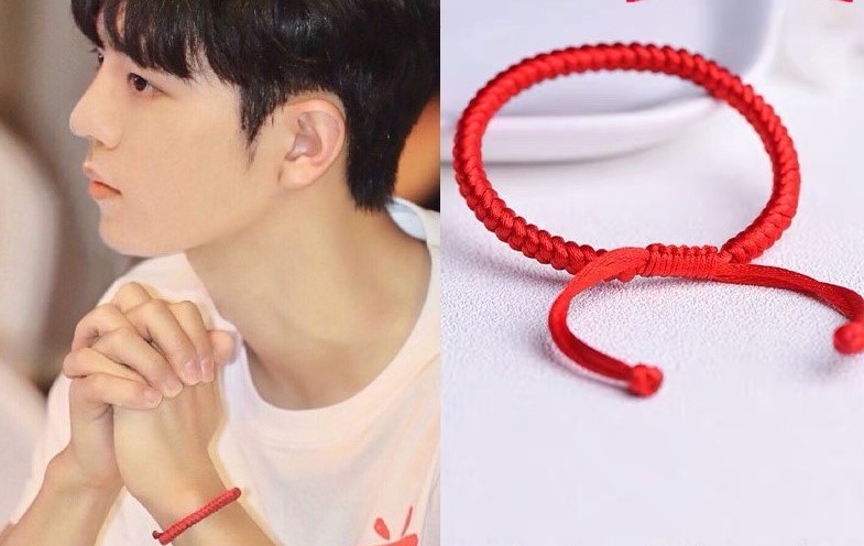 Vòng tay chỉ đỏ Tiêu Chiến Cheap Moment tặng kèm thẻ ảnh Chiến ca